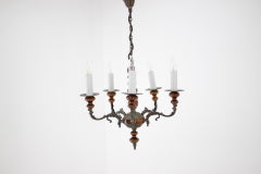 Vintage Brass Chandelier, 1950s