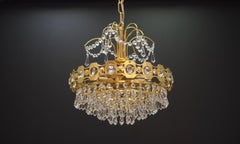 Vintage Brass Chandelier 1960s Retro