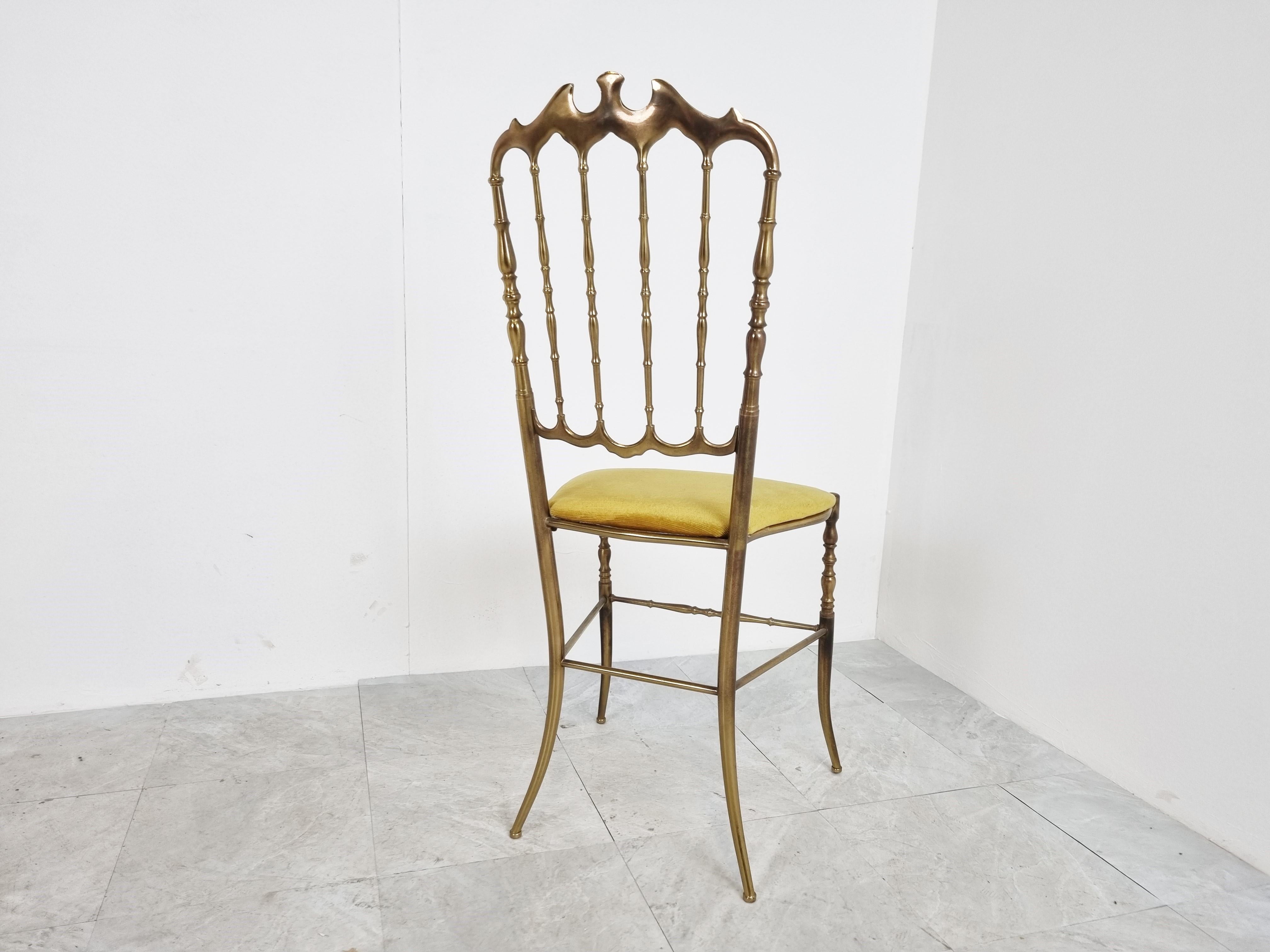 Vintage Brass Chiavari Chair, 1960s In Good Condition In HEVERLEE, BE