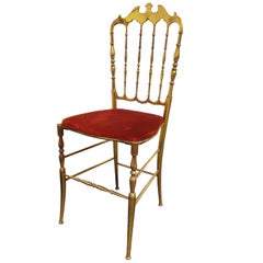Vintage Brass Chiavari Chair, 1960s
