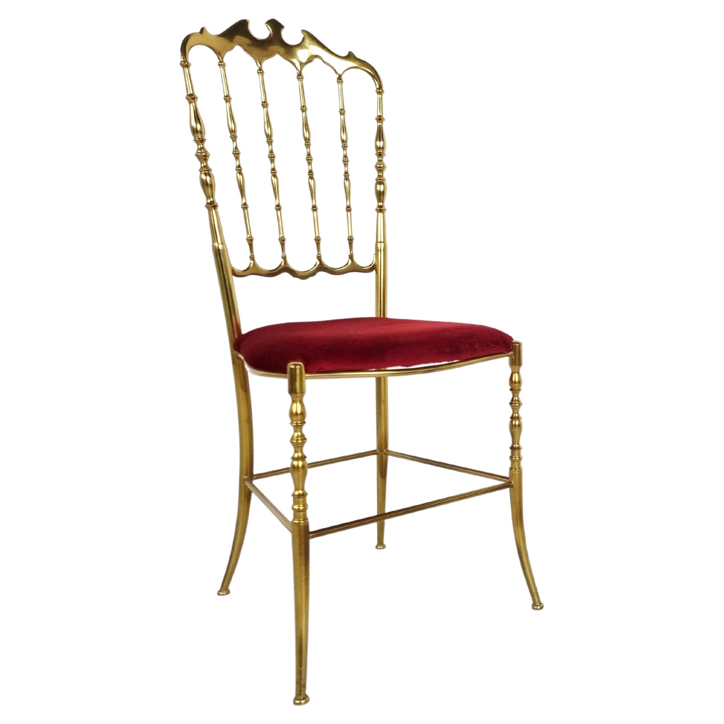 Vintage Brass Chiavari Chair, 1960s at 1stDibs