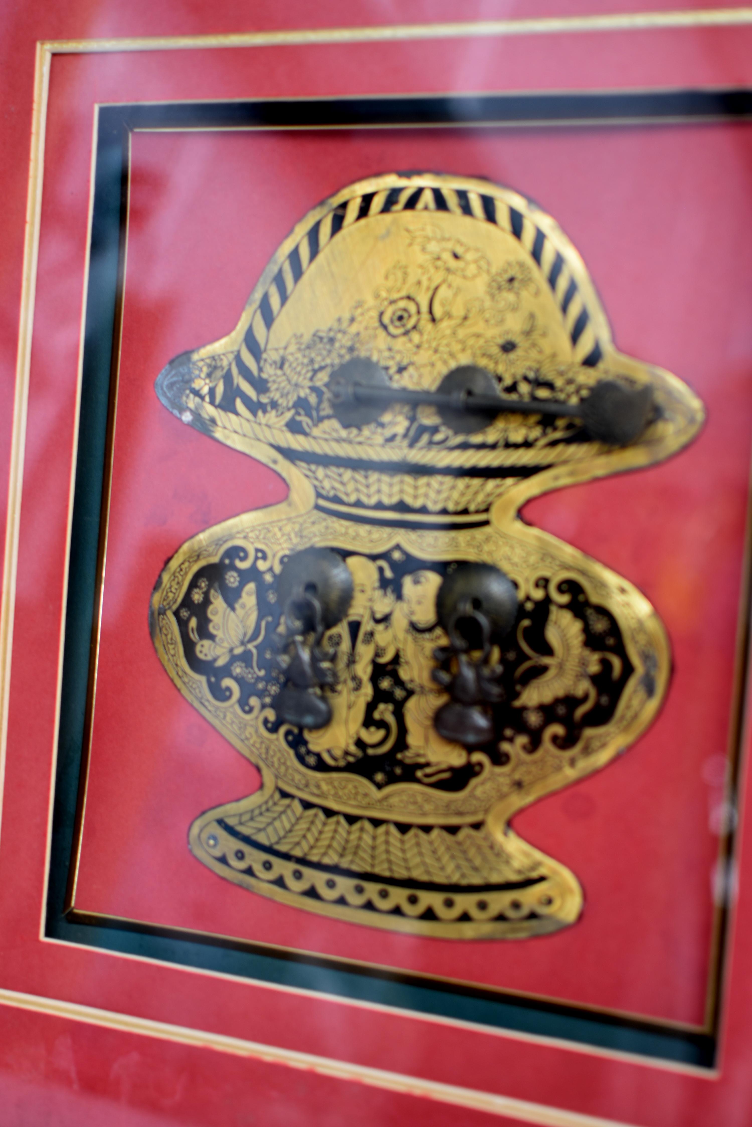 20ième siècle Boîte d'ombrage Harmony en laiton vintage, quincaillerie chinoise en vente