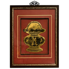 Scatola delle ombre Harmony in ottone d'epoca con ferramenta cinese