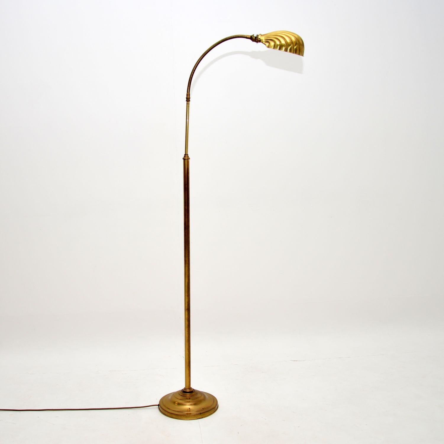 vintage clam shell floor lamp