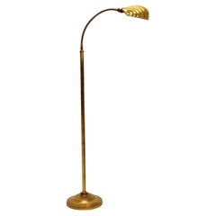 Vintage Brass Clam Shell Floor Lamp by Christopher Wray