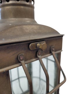Vintage Brass Clipper Ship Lantern