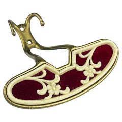 Vintage brass coat hook by Cosma, Italy, 1950s