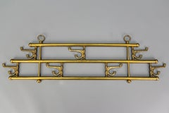 Vintage Brass Coat Rack with Seven Swiveling Hooks, Austria, 1960s