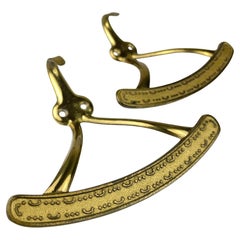 Ganci per cappotti in ottone vintage di Cosma, Italia, anni '50, Set di 2