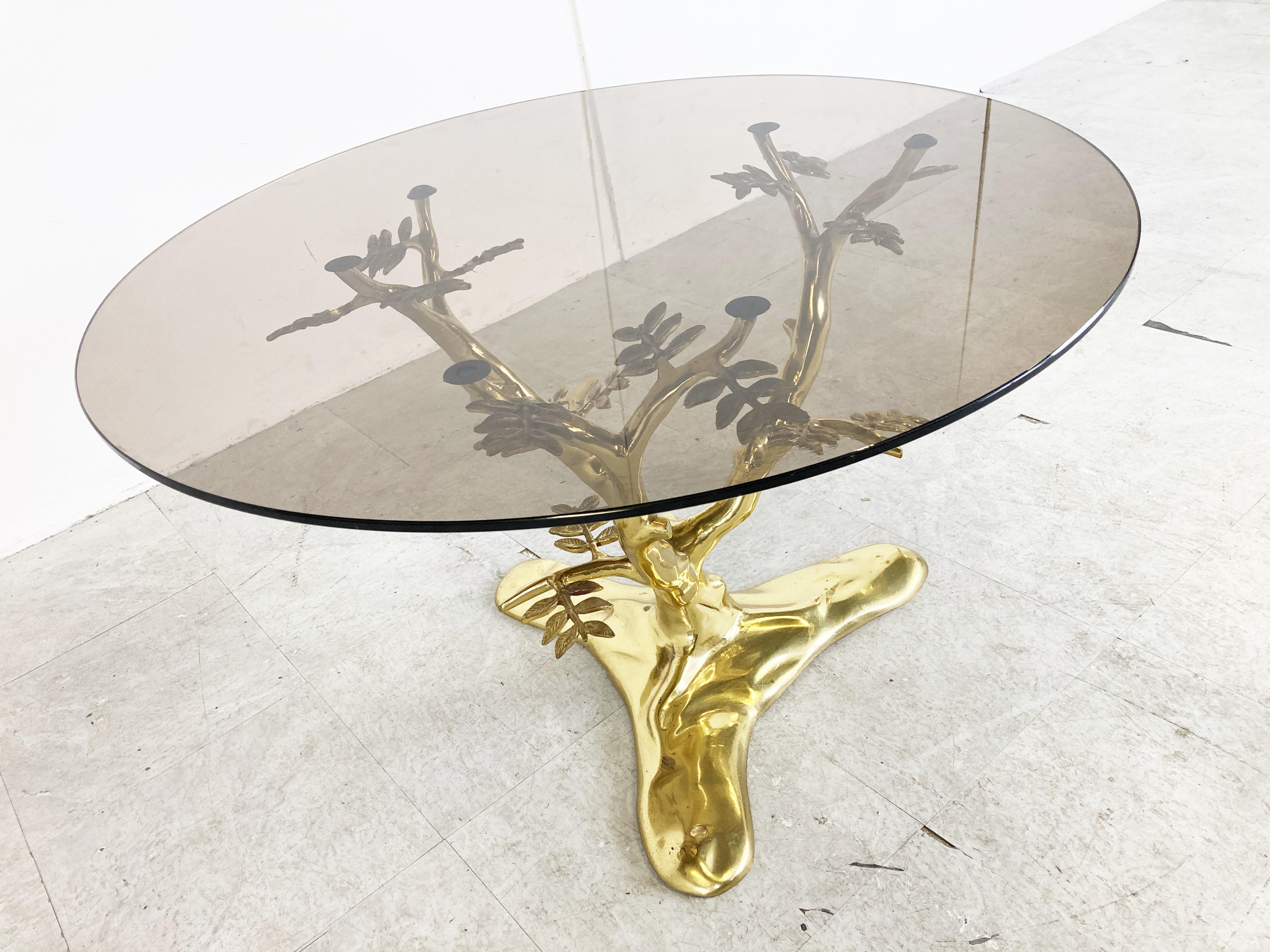 Vintage Brass Coffee Table, 1970s For Sale 3
