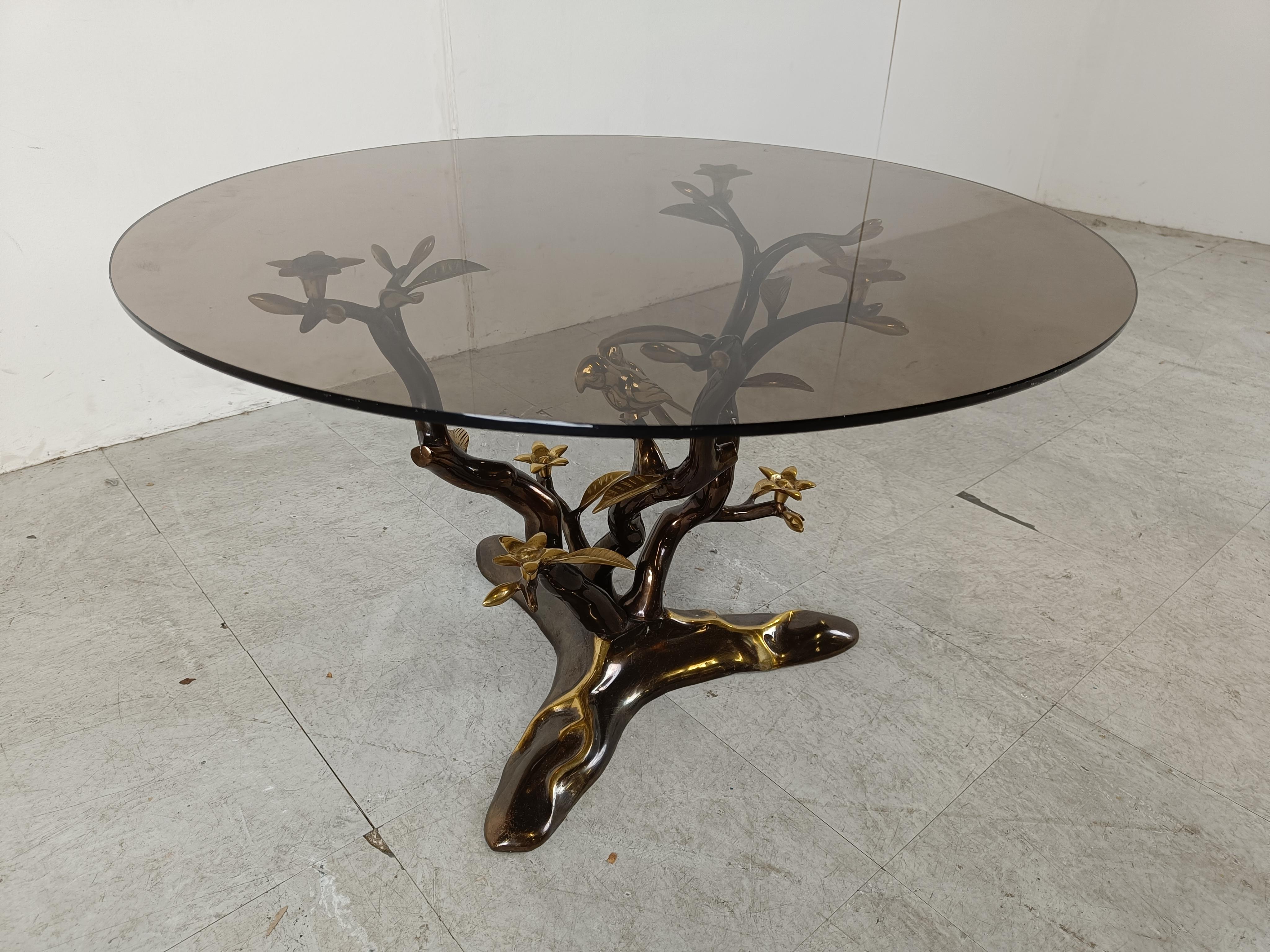 Vintage brass coffee table, 1970s 1