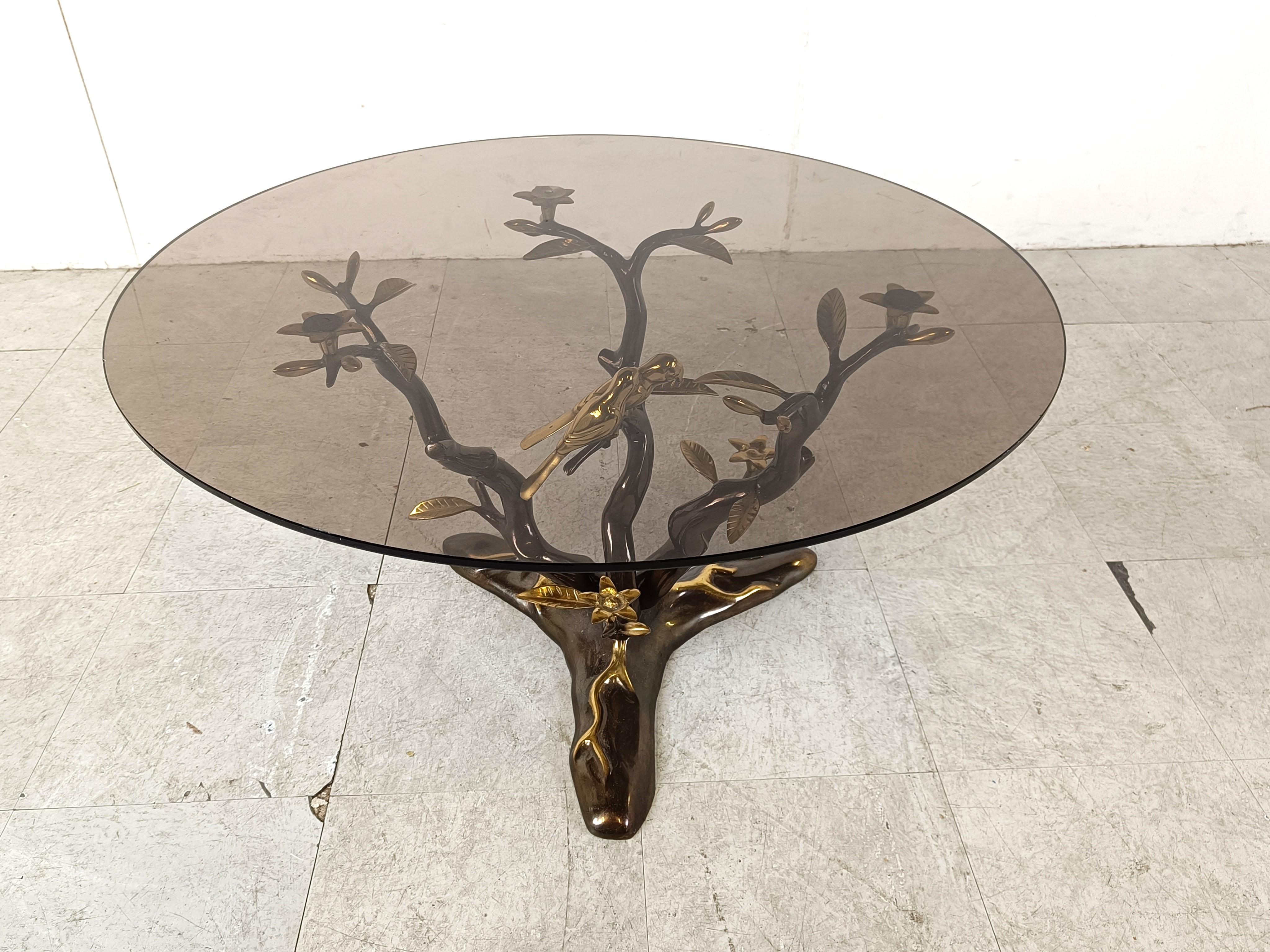 Vintage brass coffee table, 1970s 2