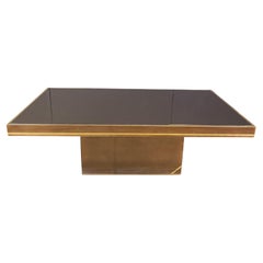 Mesa de centro vintage de latón de Belgochrom, años 70