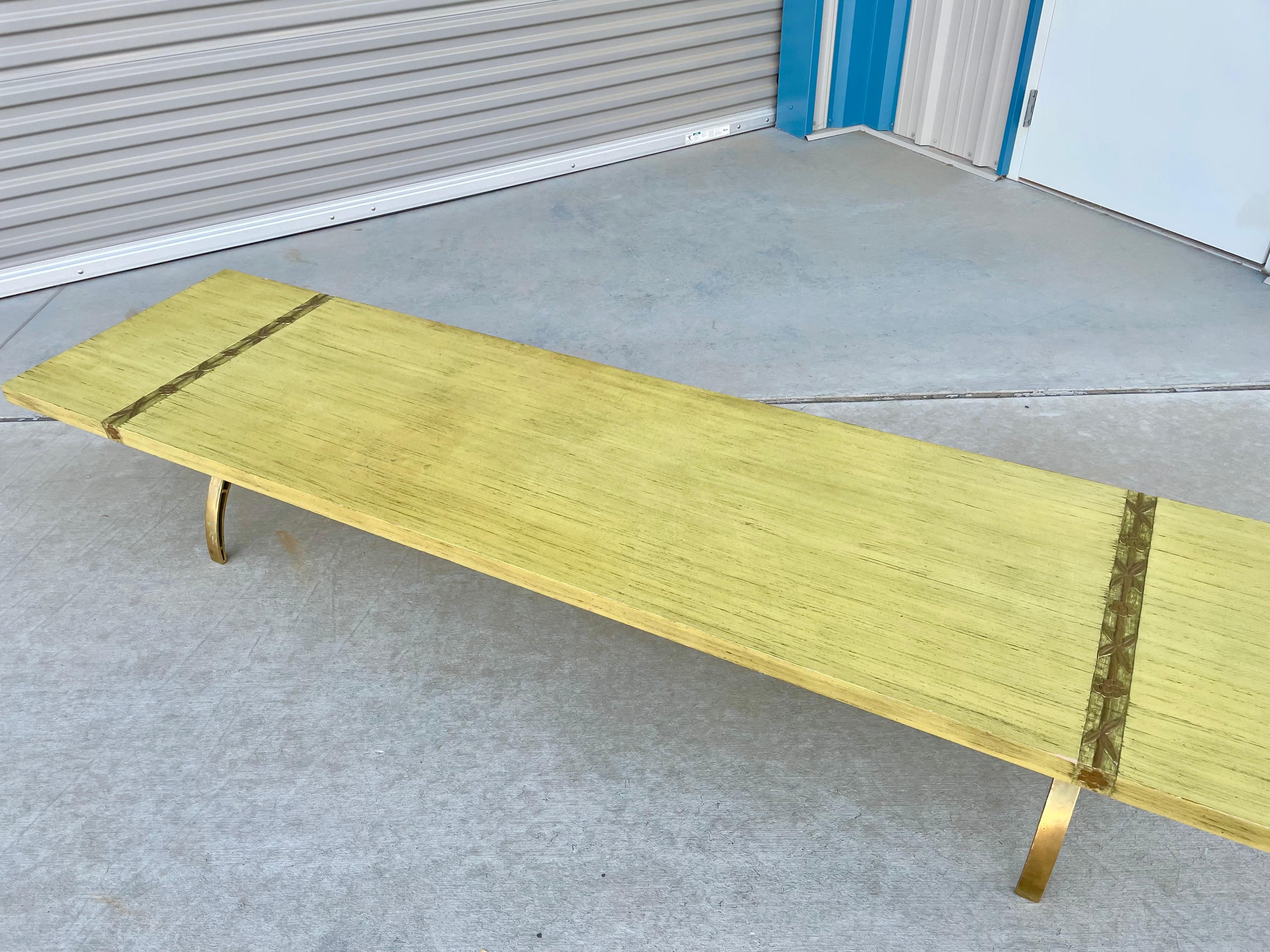 Vintage Brass Coffee Table For Sale 1