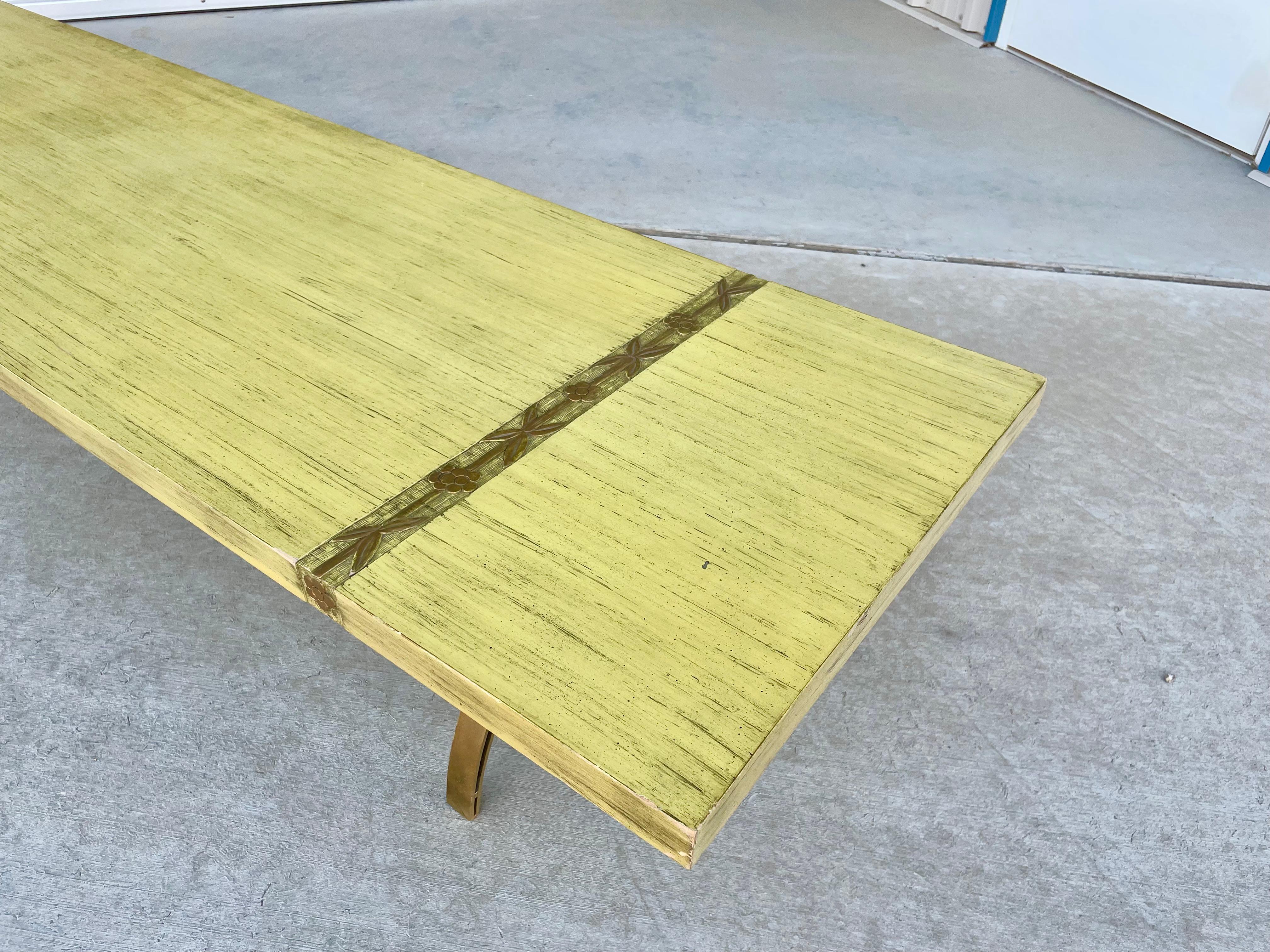 Vintage Brass Coffee Table For Sale 2