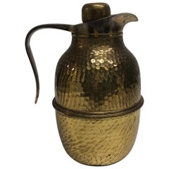 Vintage Brass Coffee Thermos with Handle