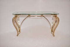 Vintage Brass Console Table