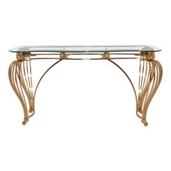 Vintage Brass Console Table