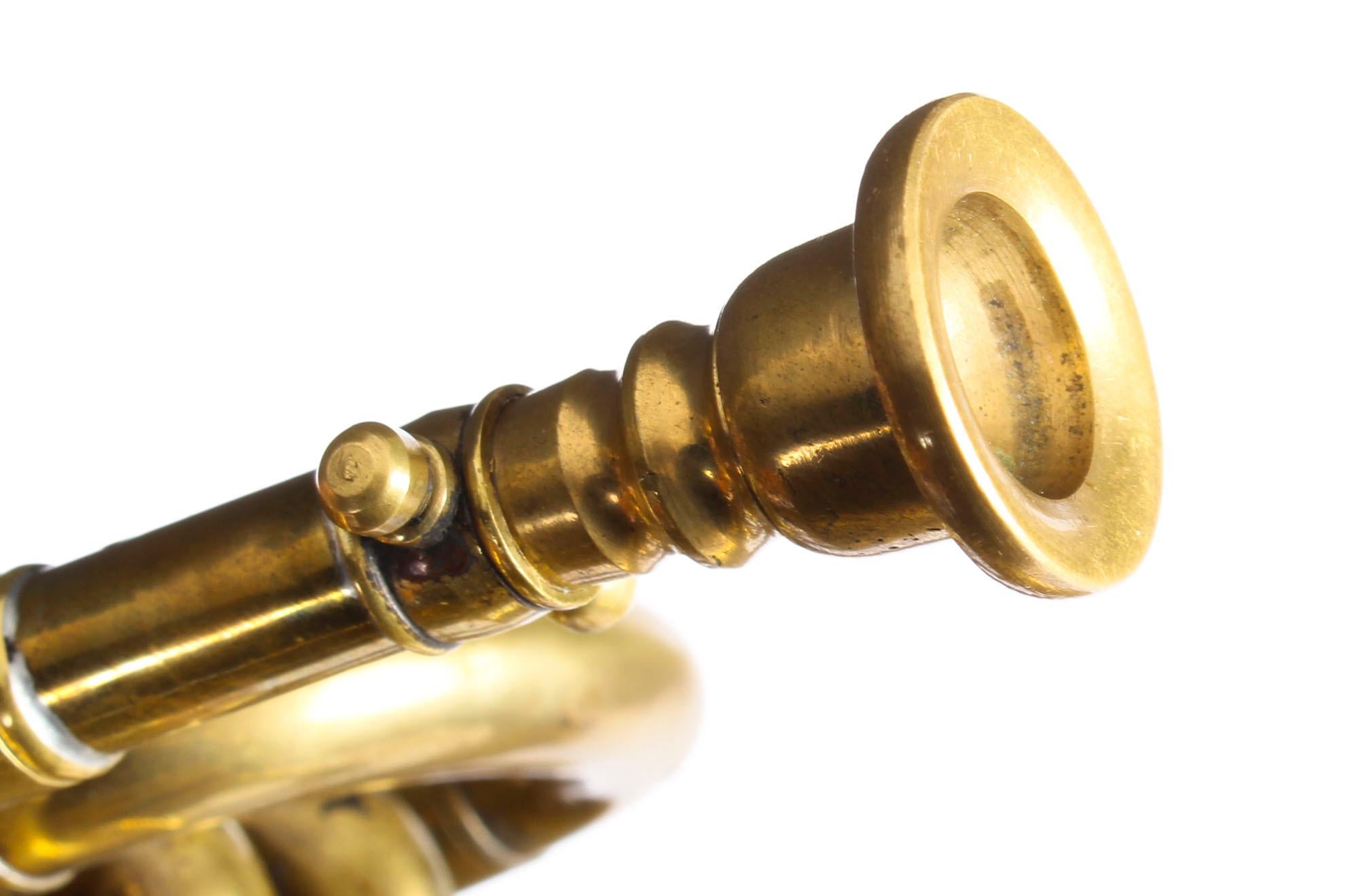 Vintage Brass Cornet Trumpet by Boosey London Heley, Mid-20th Century 2