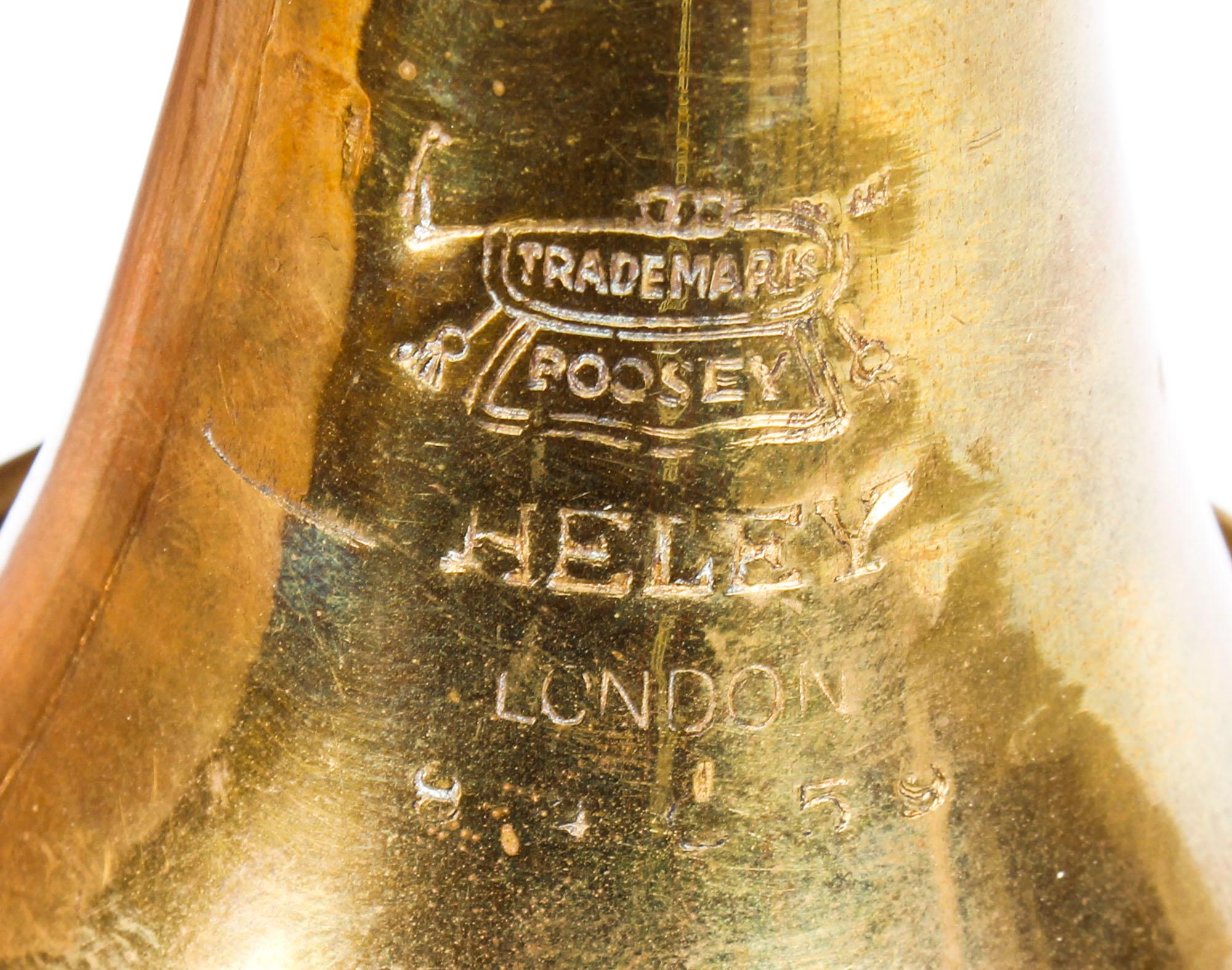 Vintage Brass Cornet Trumpet by Boosey London Heley, Mid-20th Century 3