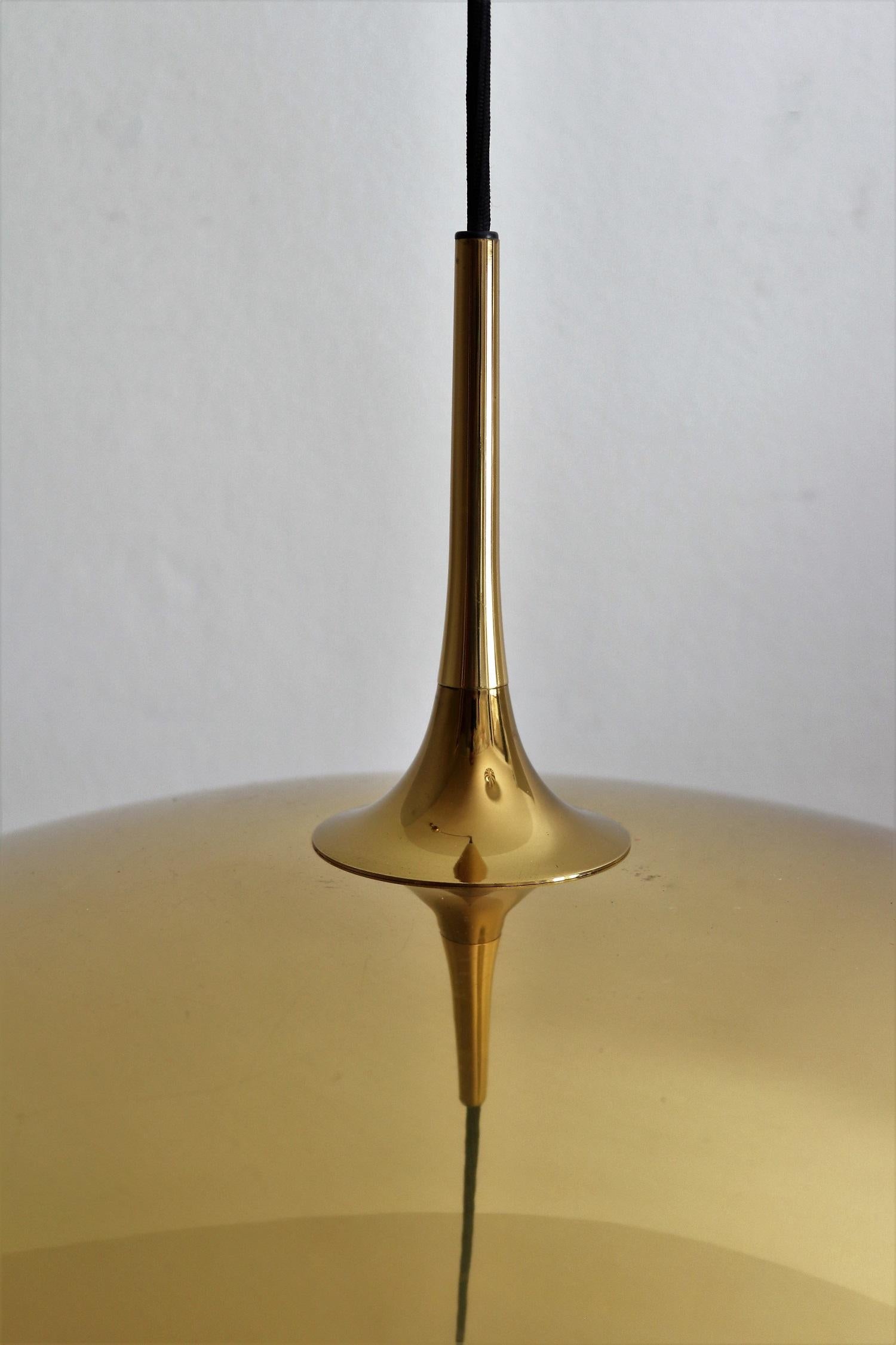 Vintage Brass Counterweight Pendant Light Onus 55 by Florian Schulz, 1970s 7