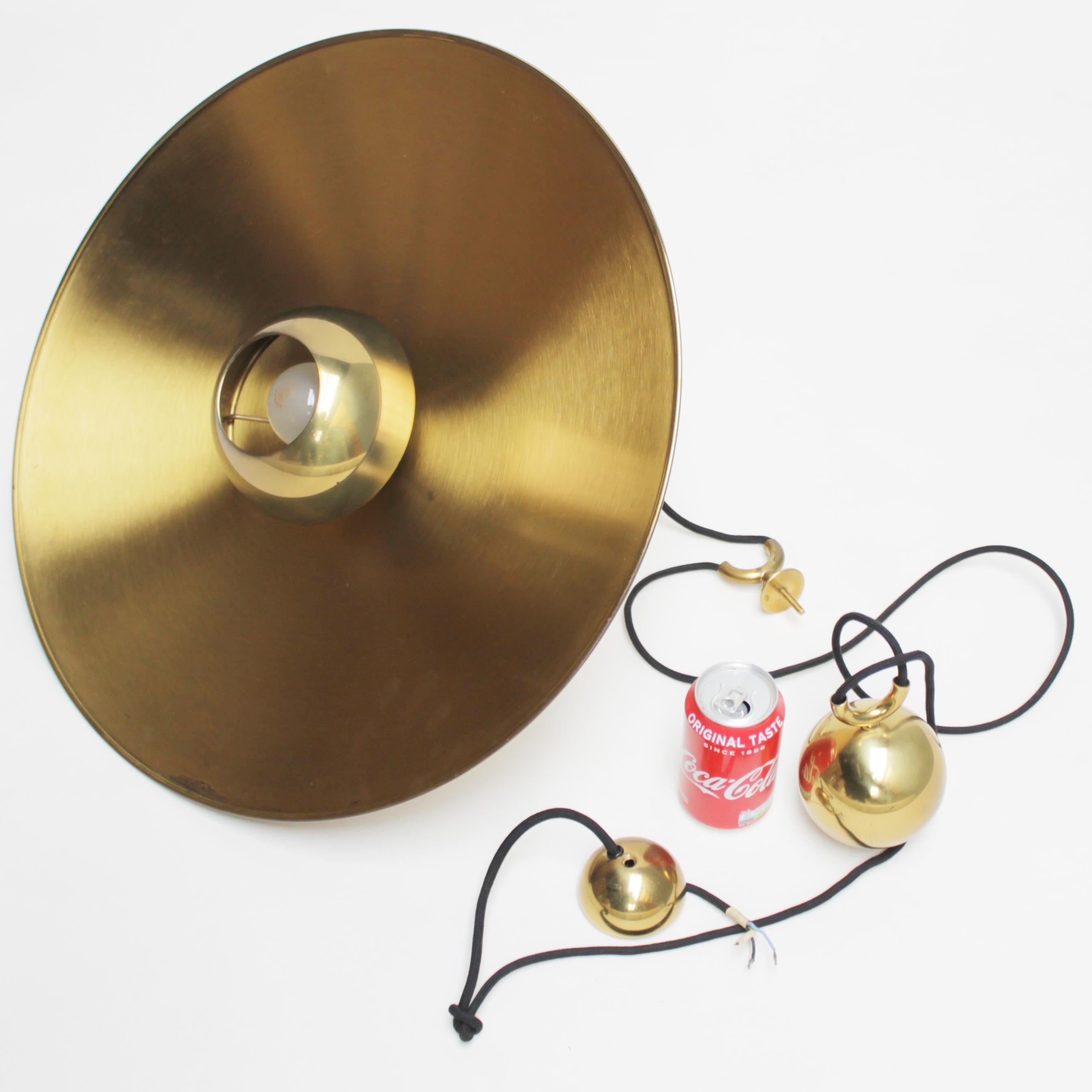 Pendentif vintage en laiton à contrepoids 'Onos 55' par Florian Schulz:: Allemagne 7