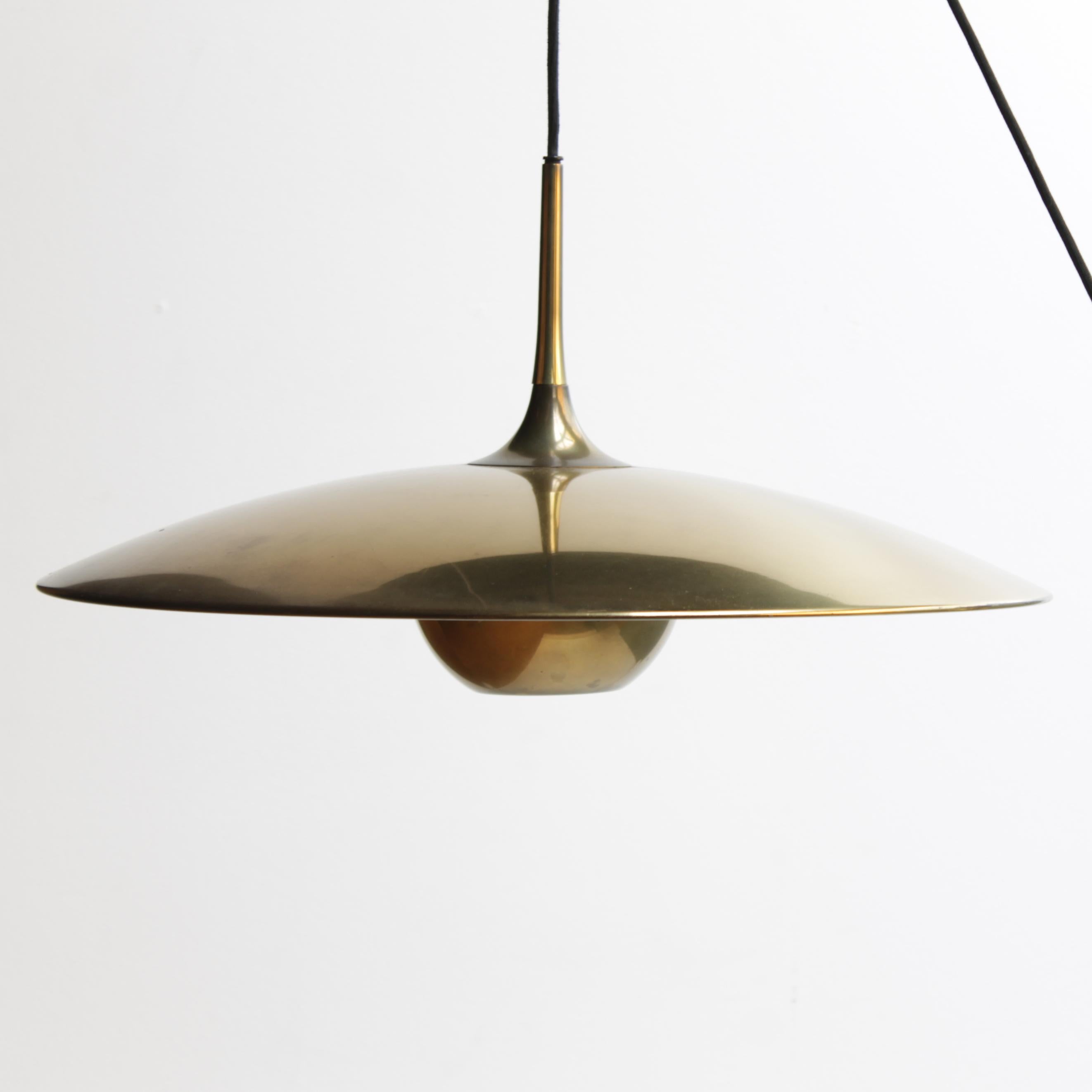 Vintage Brass Counterweight Pendant 'Onos 55' by Florian Schulz, Germany 2
