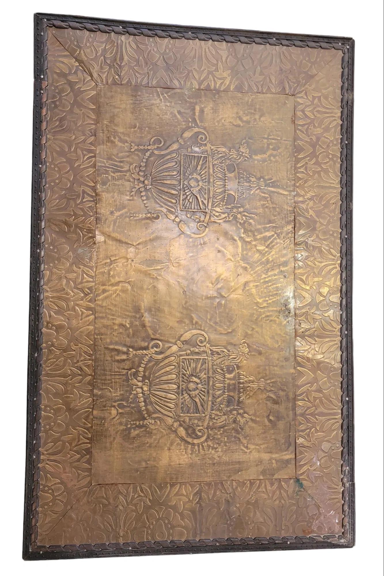 Cassapanca rivestita in ottone vintage In condizioni buone in vendita a Pasadena, CA