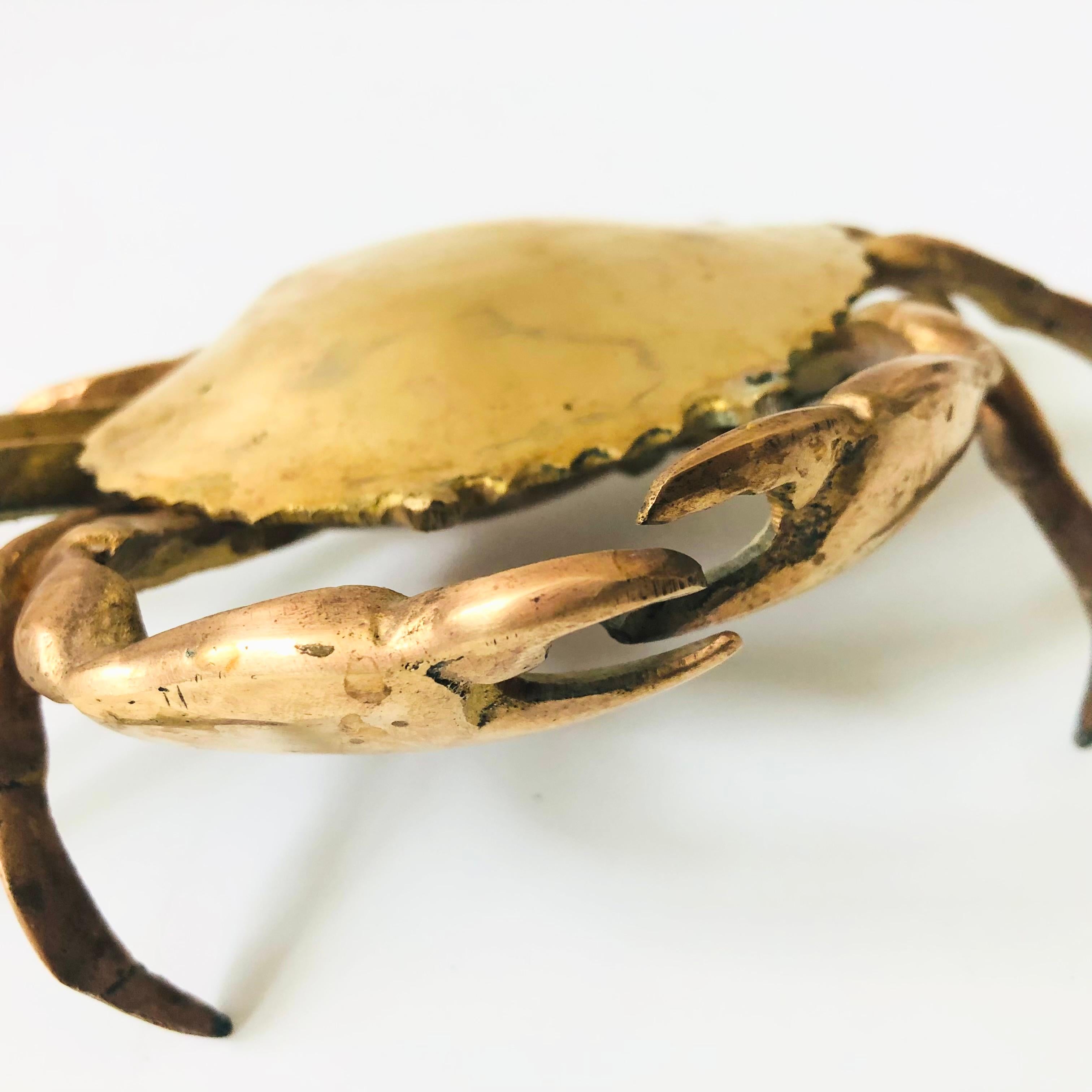 Vintage Brass Crab Box 1