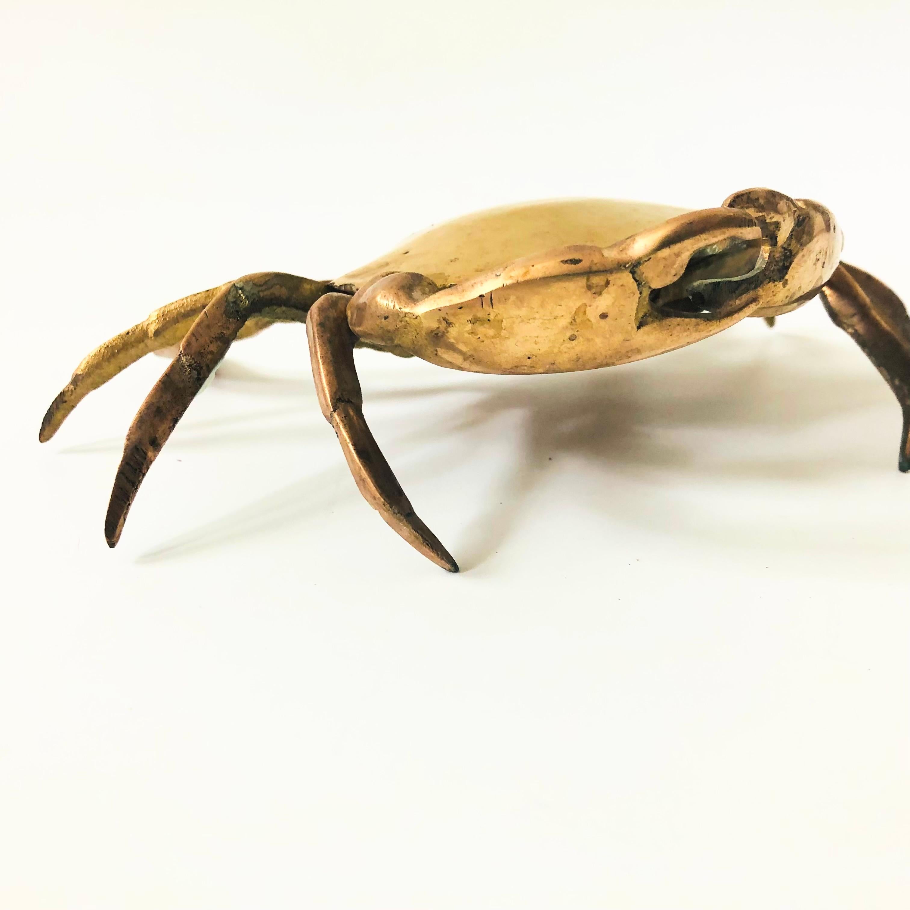 Vintage Brass Crab Box 3