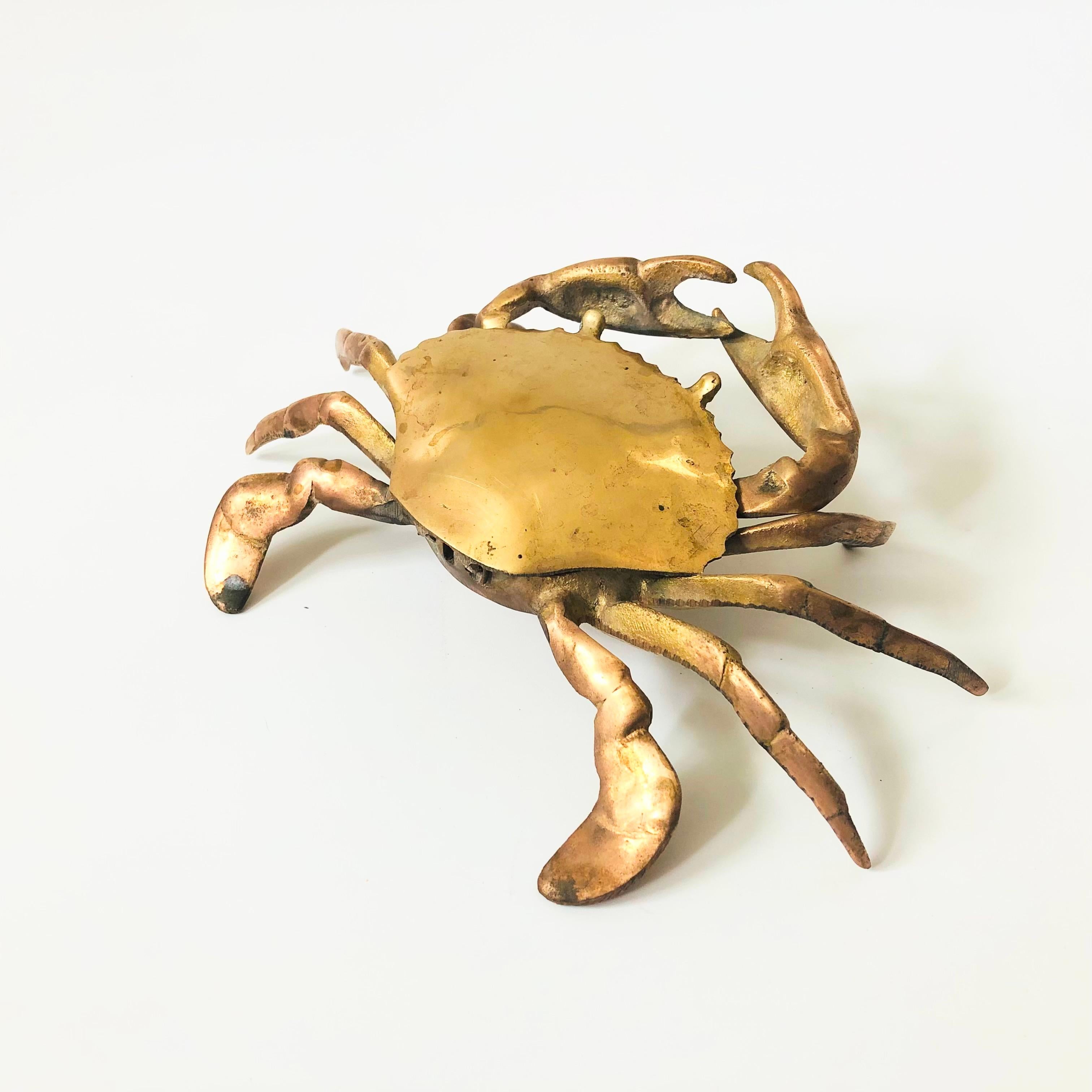 Vintage Brass Crab Box 5