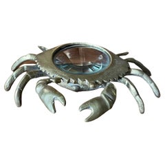 Vintage Brass Crab Magnifying Glass