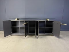 Aparador vintage de latón de Belgochrom, años 1980