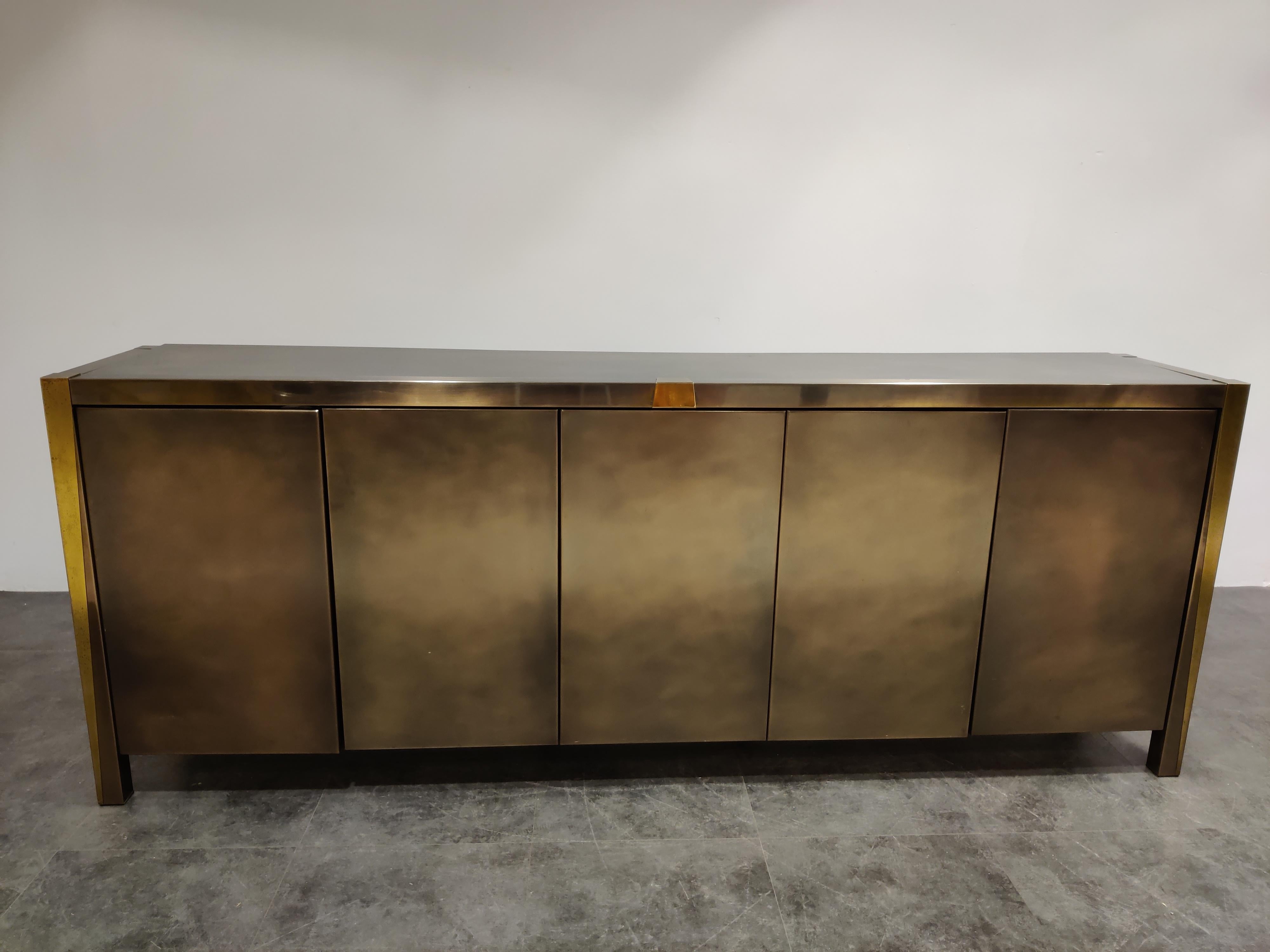 Hollywood Regency Vintage Brass Credenza by Belgochrom, 1980s