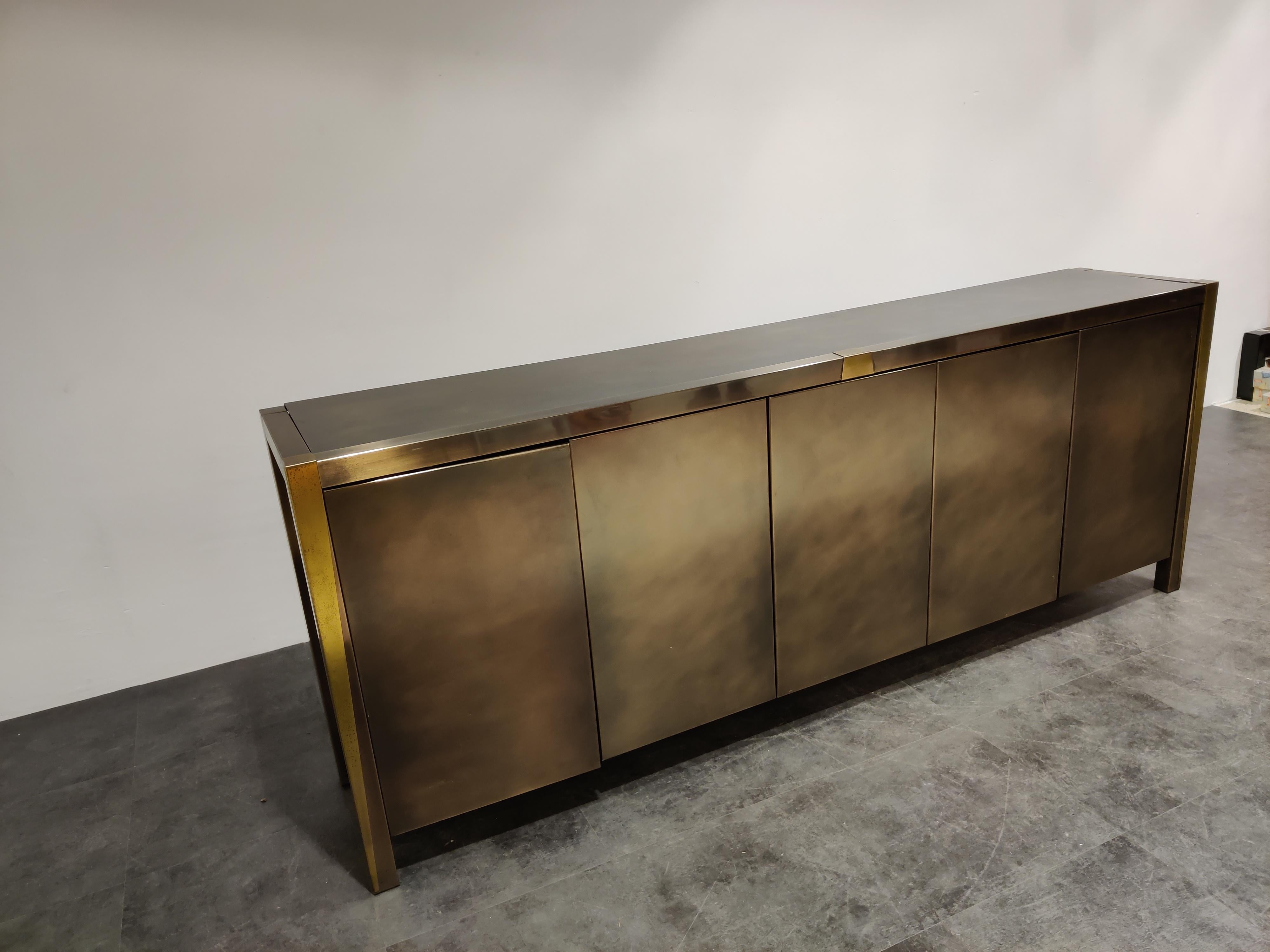 Late 20th Century Vintage Brass Credenza by Belgochrom, 1980s