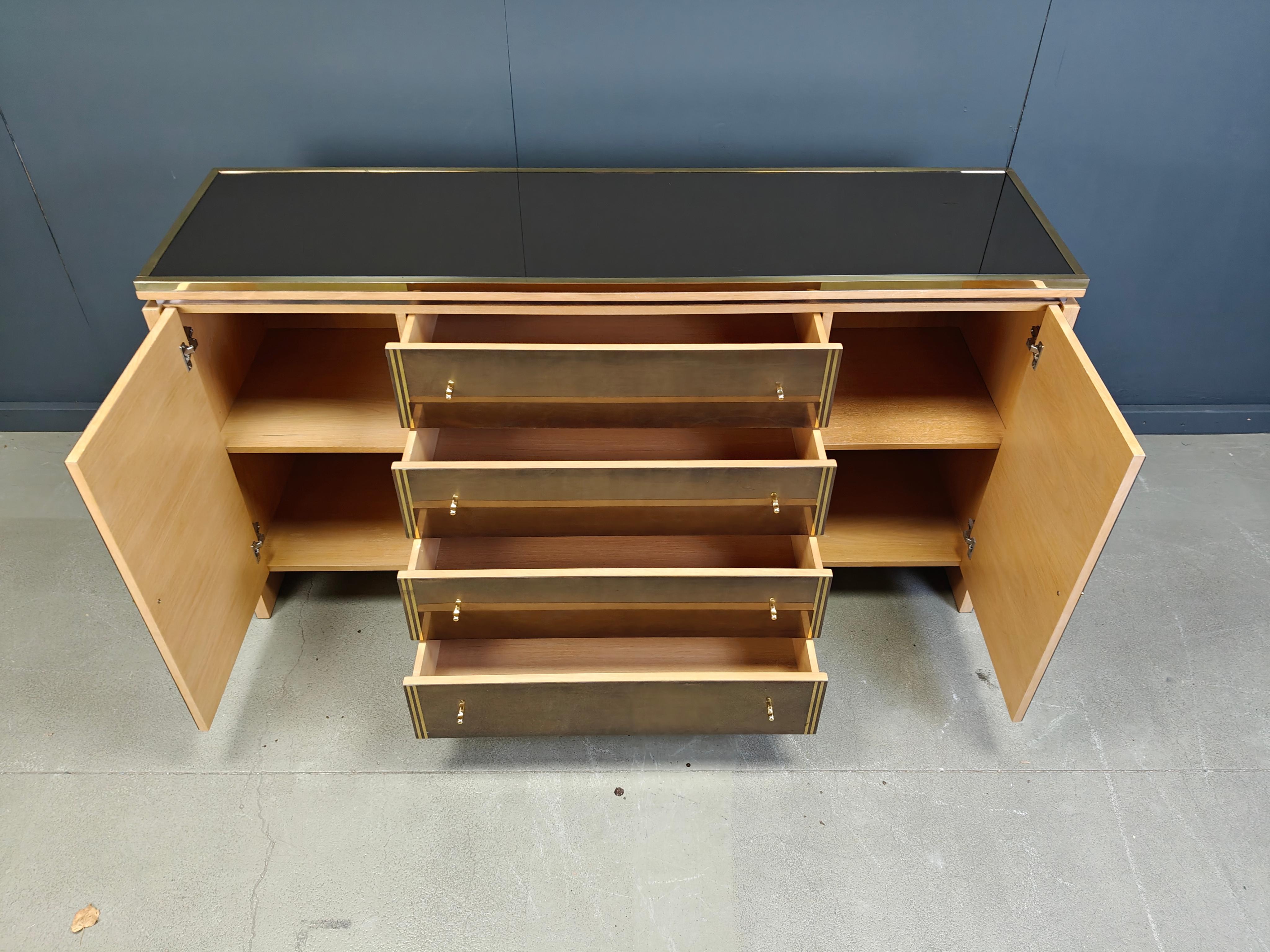 Crédence vintage en laiton par Belgochrom/dewulf selection, 1980 en vente 2