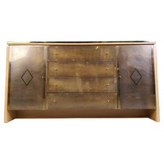 Vintage brass credenza by Belgochrom/dewulf selection, 1980s