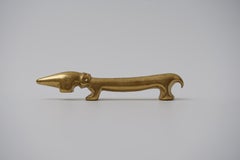Vintage Brass Dachshund Bottle Opener by Walter Bosse for Herta Baller, 1950s