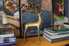 Vintage Brass Deer Candle, France, 1970s