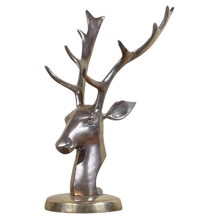 Deer Head Mount - 50 For Sale on 1stDibs  metal deer head mount, deer head  wall mount, mounted deer head