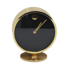 Vintage Brass Desk Clock by Nathan George Horwitt for Howard Miller