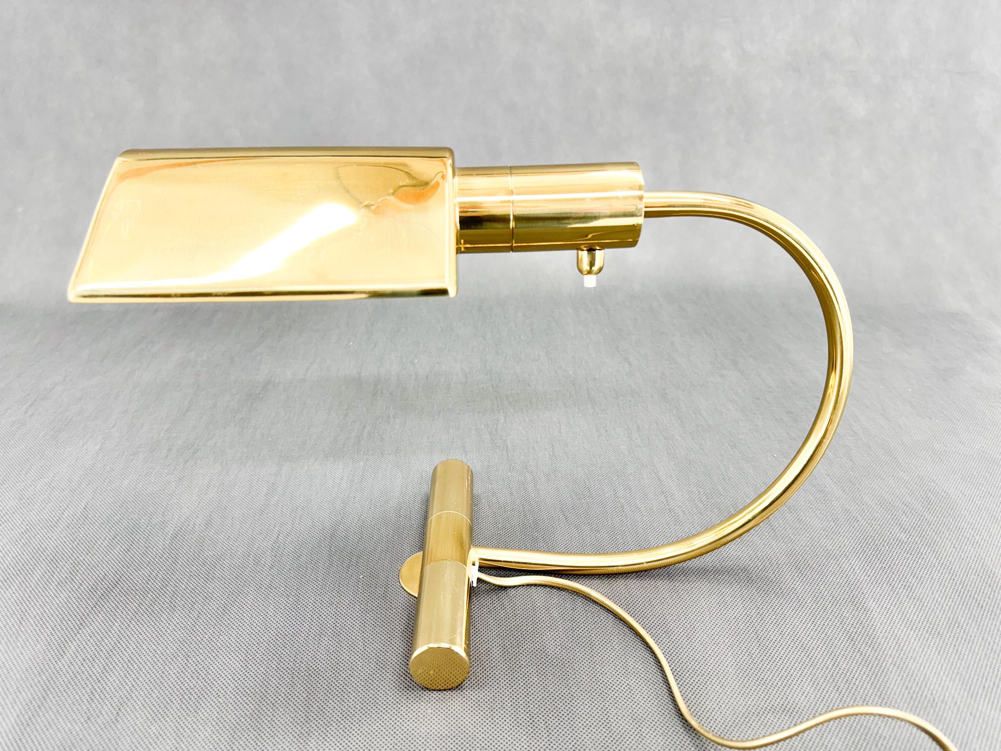 Vintage Brass Desk Lamp, 1970's For Sale 5