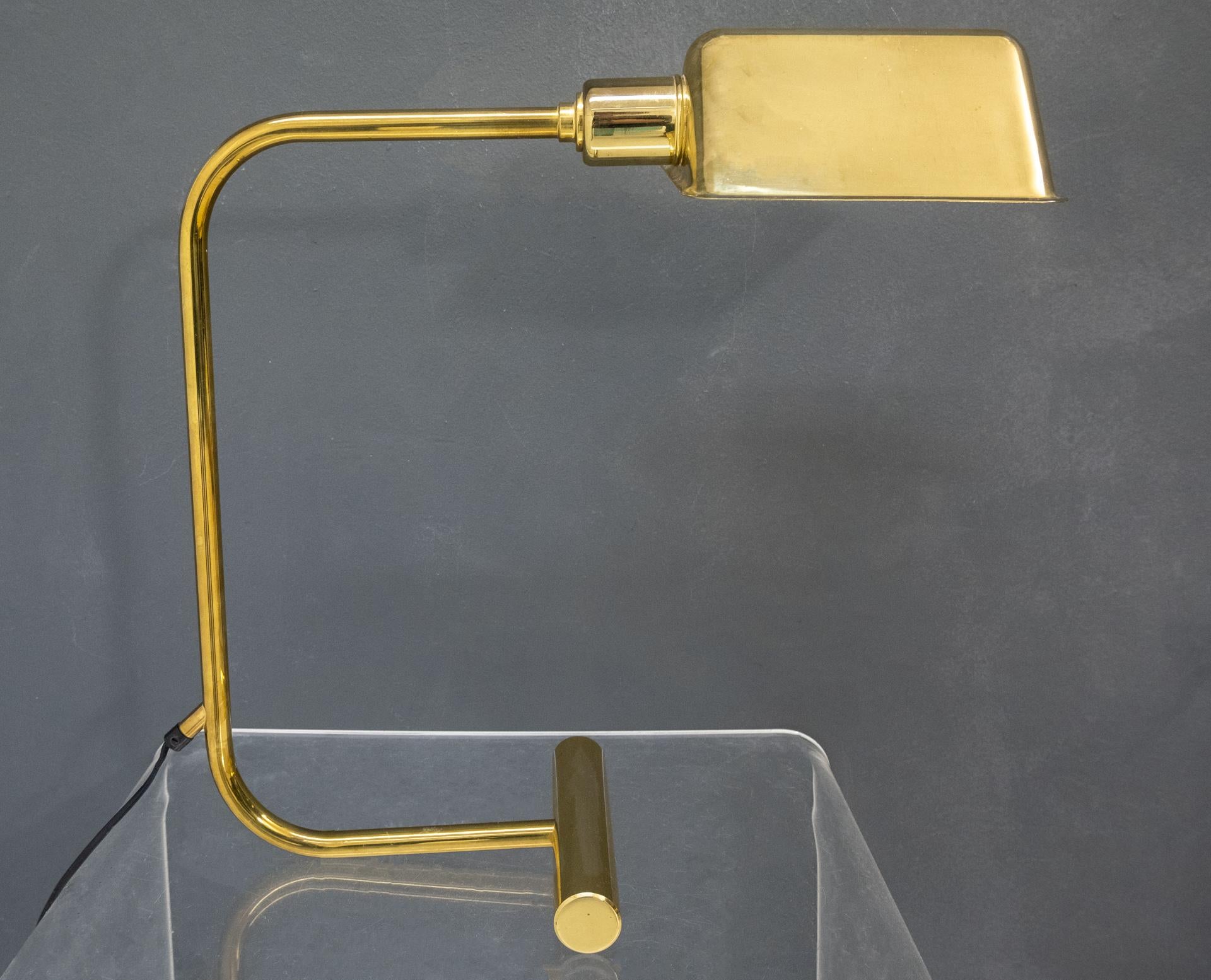 French Vintage Brass Desk Lamp, 1970s