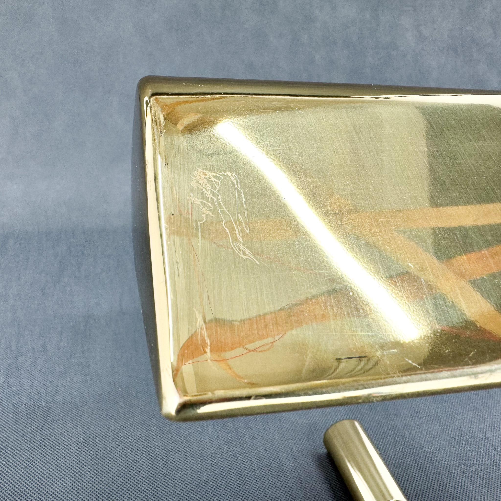 Lámpara de escritorio vintage de latón, años 70 en venta 2