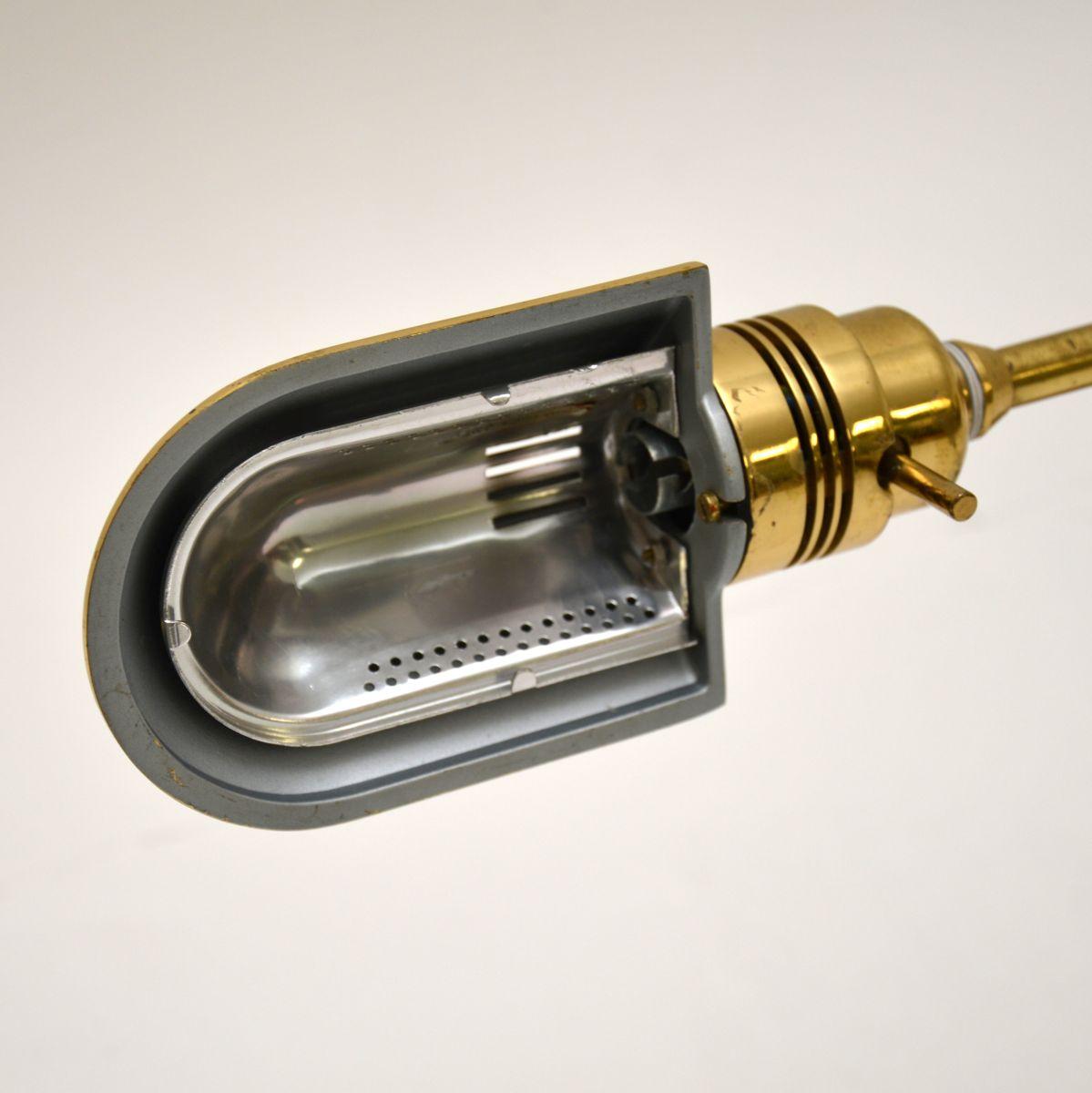 Late 20th Century Vintage Brass Desk Lamp For Sale