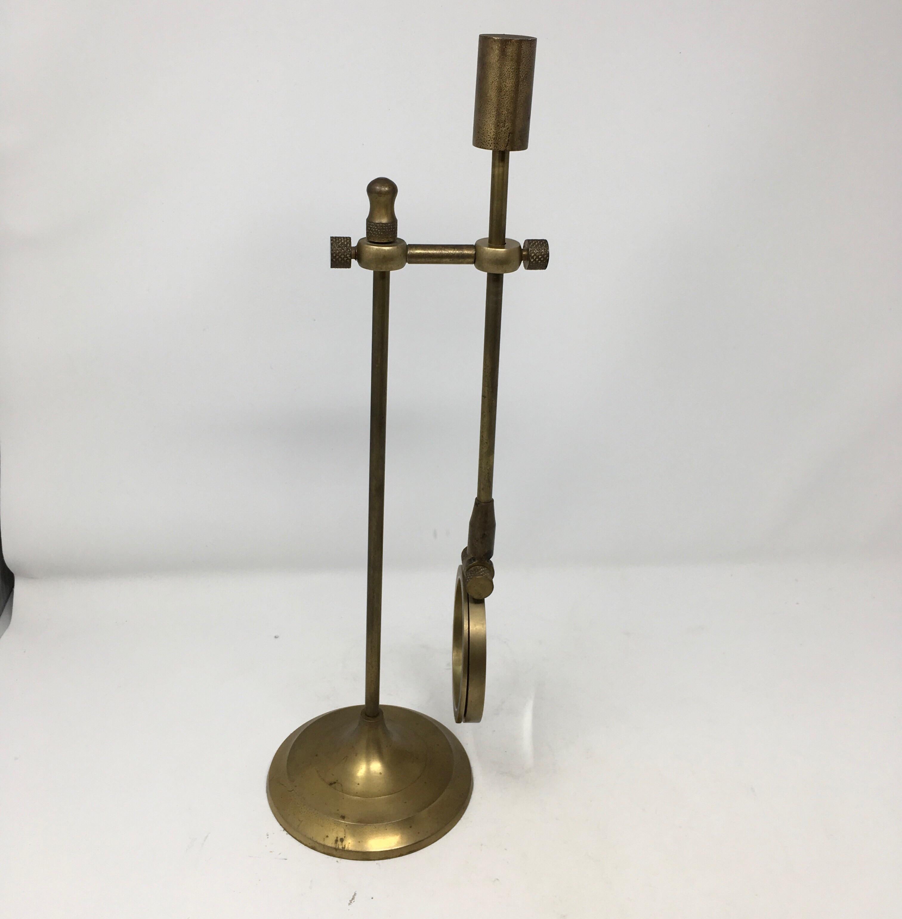 Vintage Brass Desktop Adjustable Magnifying Glass 6