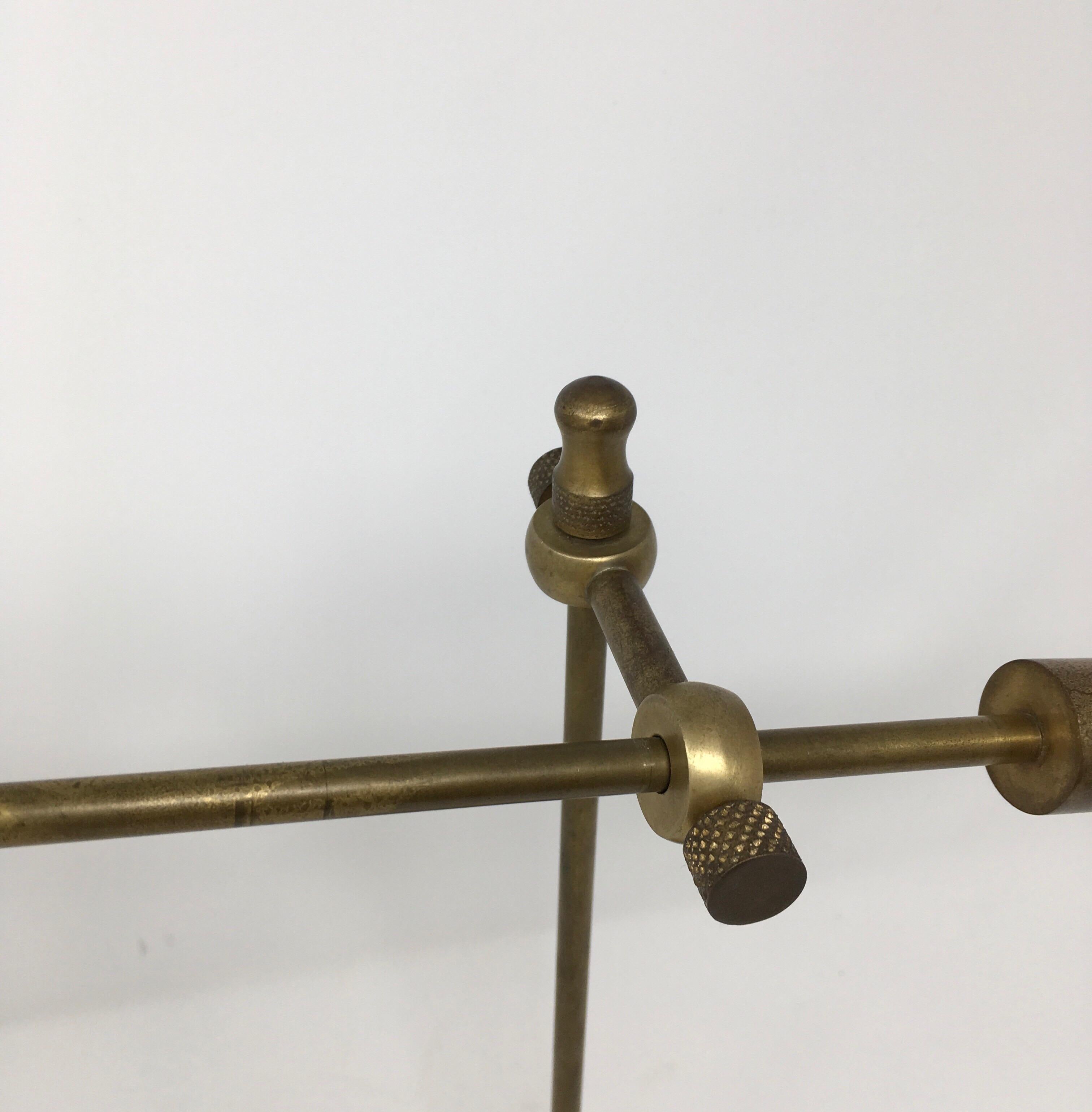 American Vintage Brass Desktop Adjustable Magnifying Glass