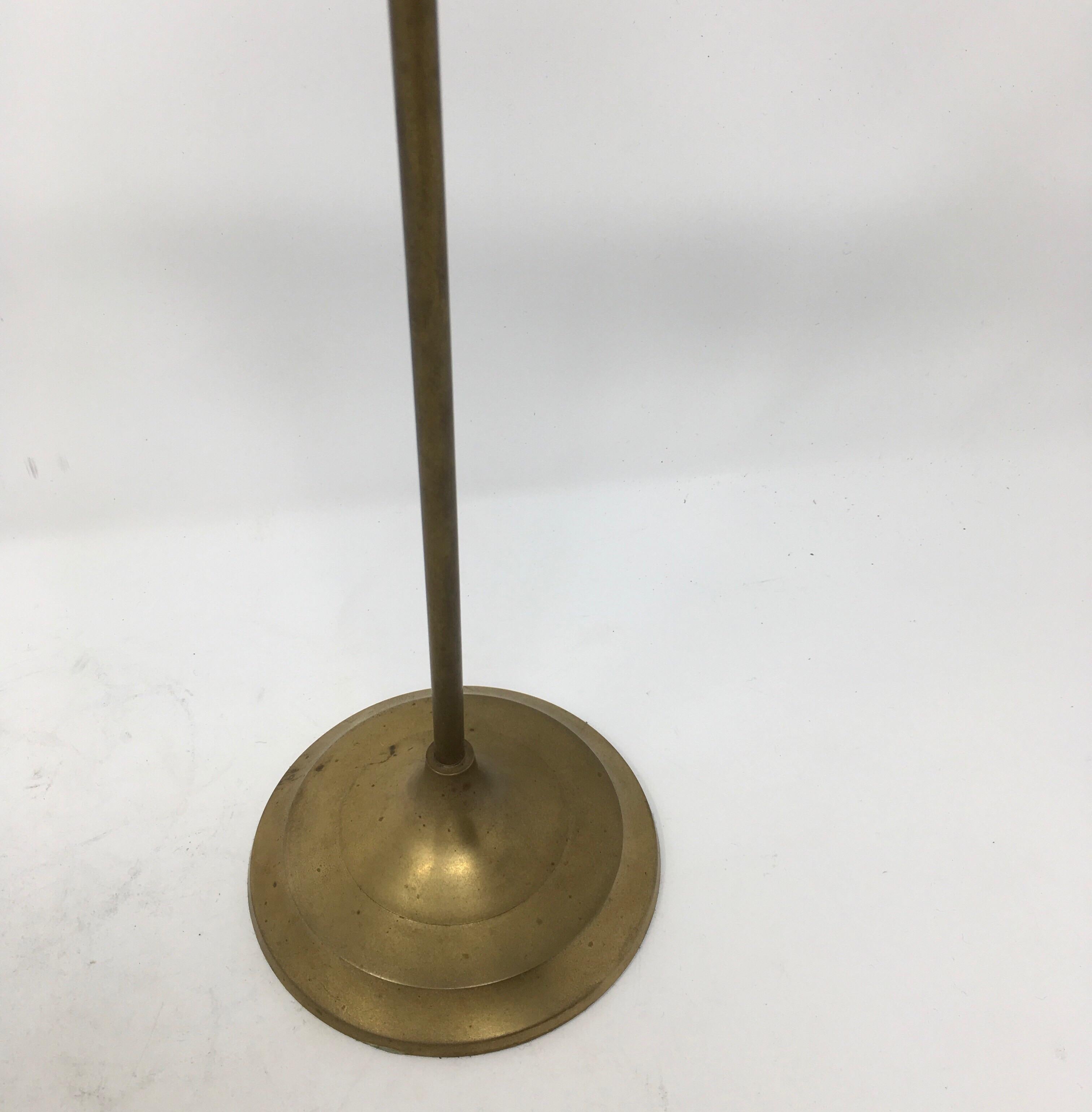 20th Century Vintage Brass Desktop Adjustable Magnifying Glass