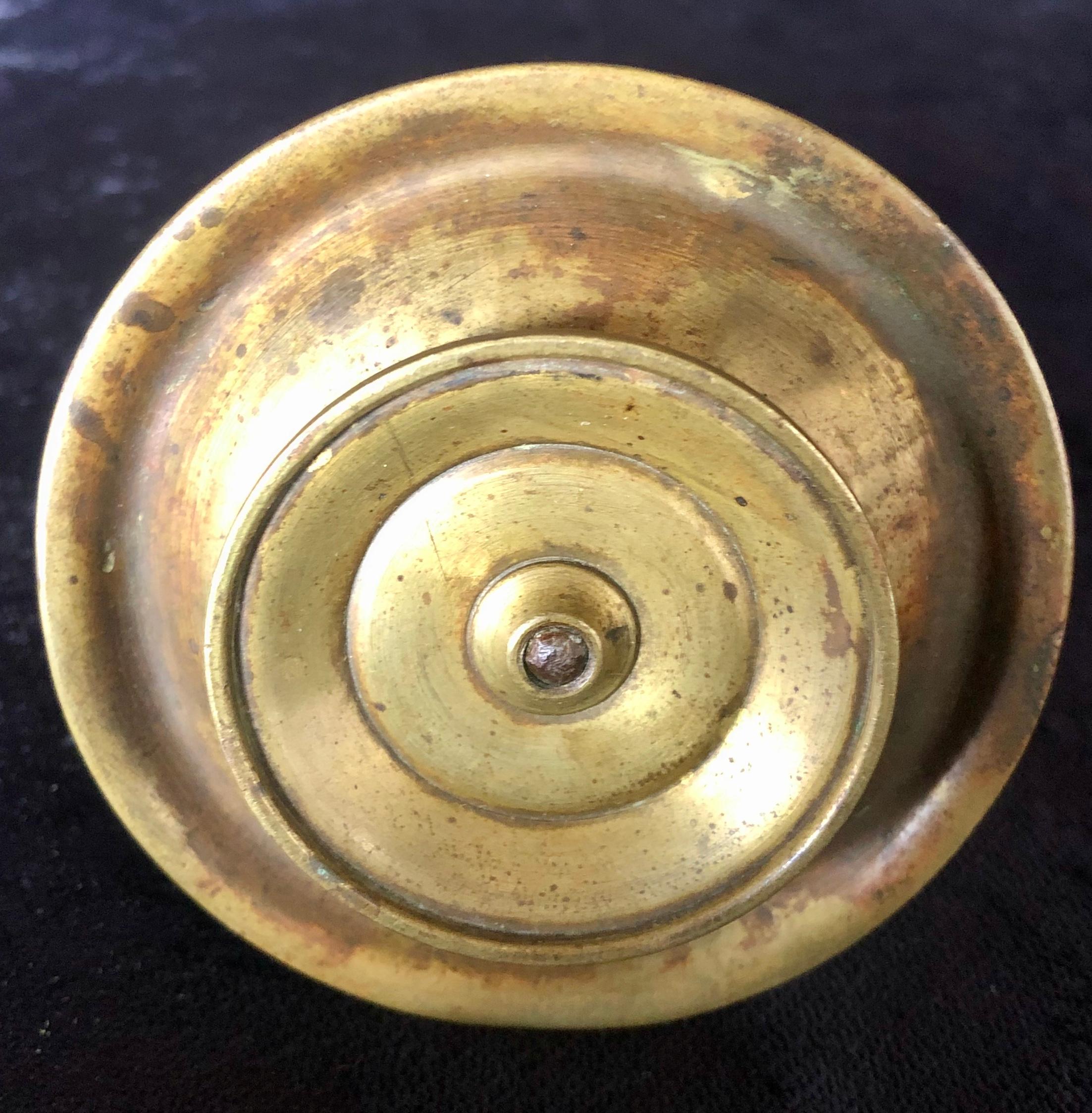 Vintage Brass Desktop Cigar Cutter Tobacco Accessory 3