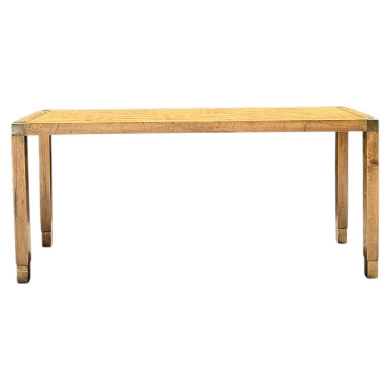Vintage Brass Detail Campaign Console Table